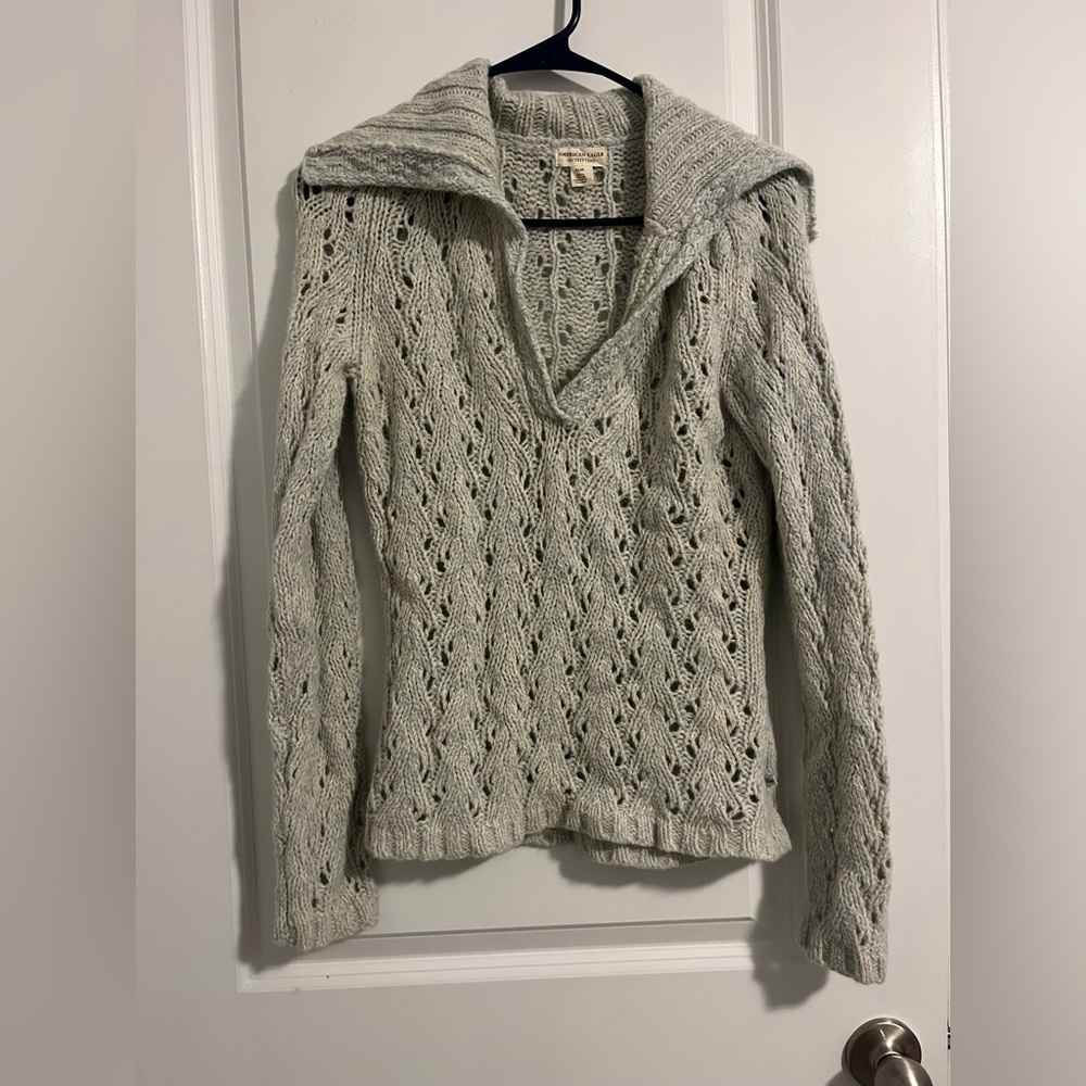 Y2K American eagle cable knit sweater